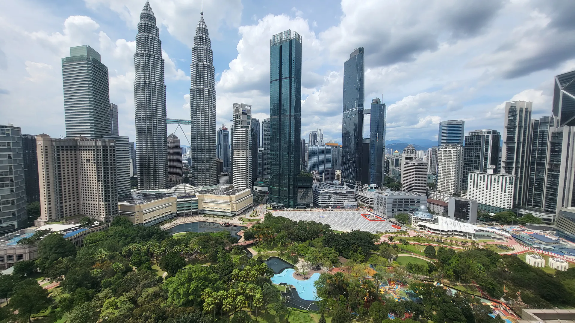 KLCC Park with Kuala Lumpur skyline